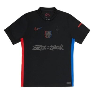 Maillot FC Barcelona X Travis Scott Cactus Jack - Noir, Taille M, Joueur Lamine Yamal, Nike