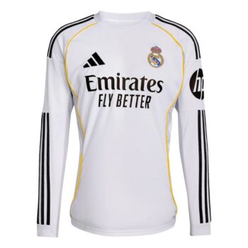 Maillot Real Madrid Domicile Manches Longues 25/26