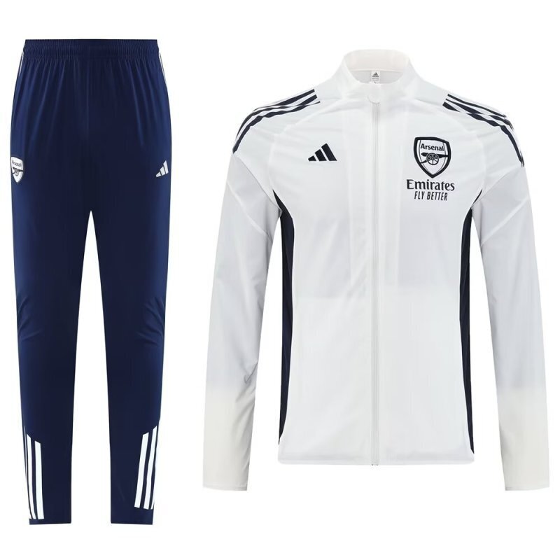 Survêtement Arsenal Veste Blanc 2025 Survêtement Arsenal Veste Blanc 2025