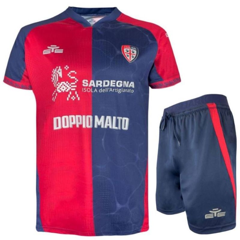 Maillot Kit Enfant Cagliari Domicile 25 26 Cagliari Kids' Home Kit Jersey, Sizes 25–26