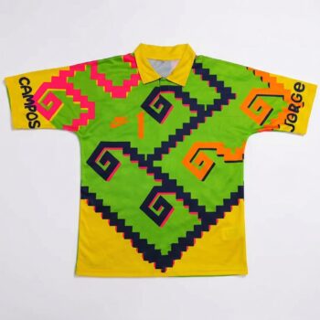 Maillot Mexique Rétro Vintage Gardien 1955 Jaune Vert