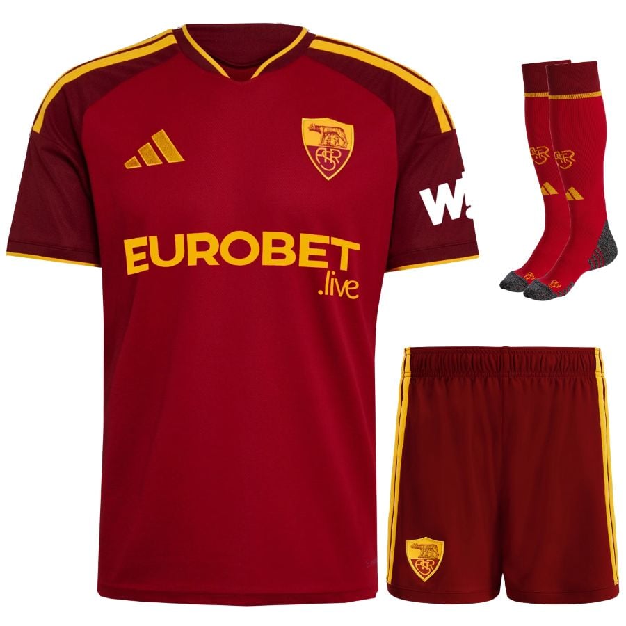 Maillot Kit Enfant AS Roma Domicile 2026 2027 Maillot Kit Enfant AS Roma Domicile 2026 2027