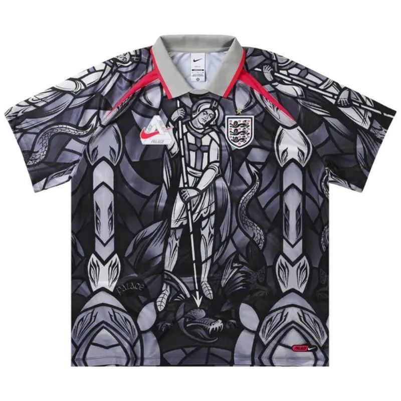 Maillot Angleterre x Palace Pewter Grey/Bright Crimson 2026 Maillot Angleterre x Palace Pewter Grey/Bright Crimson 2026