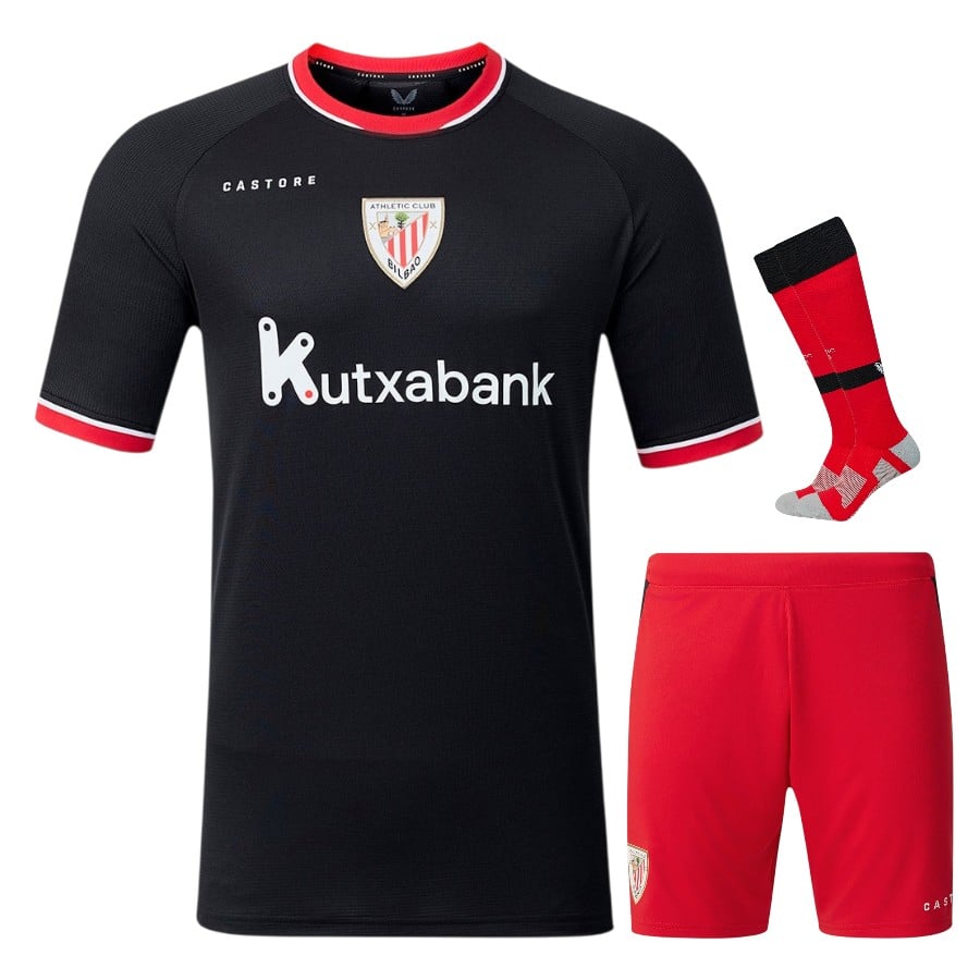 Maillot Kit Enfant Athletic Bilbao Extérieur 2026 2027 Maillot Kit Enfant Athletic Bilbao Extérieur 2026 2027 — face