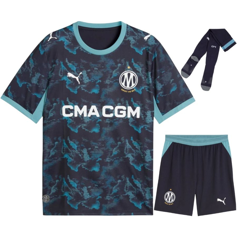 Maillot Kit Enfant Olympique de Marseille Extérieur 2026 2027 Maillot Kit Enfant Olympique de Marseille Extérieur 2026 2027