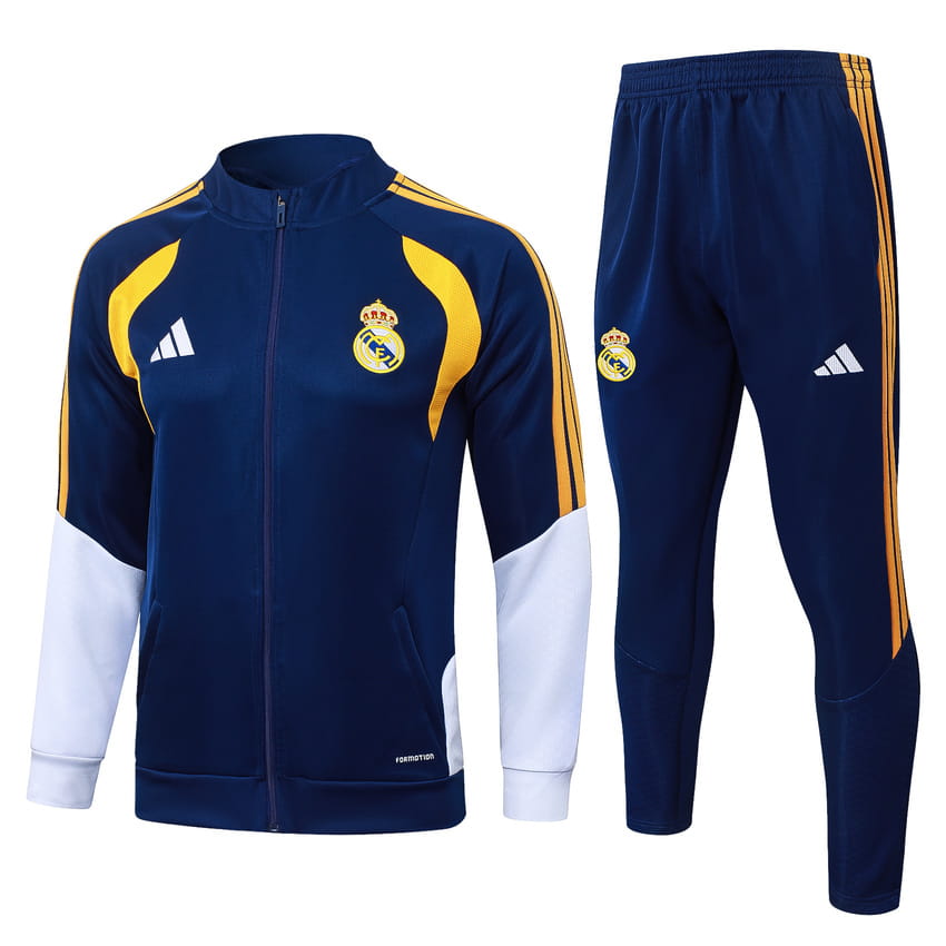 Survêtement Real Madrid Veste 2026 2027 Bleu Foncé Survêtement Real Madrid Veste 2026 2027 Bleu Foncé