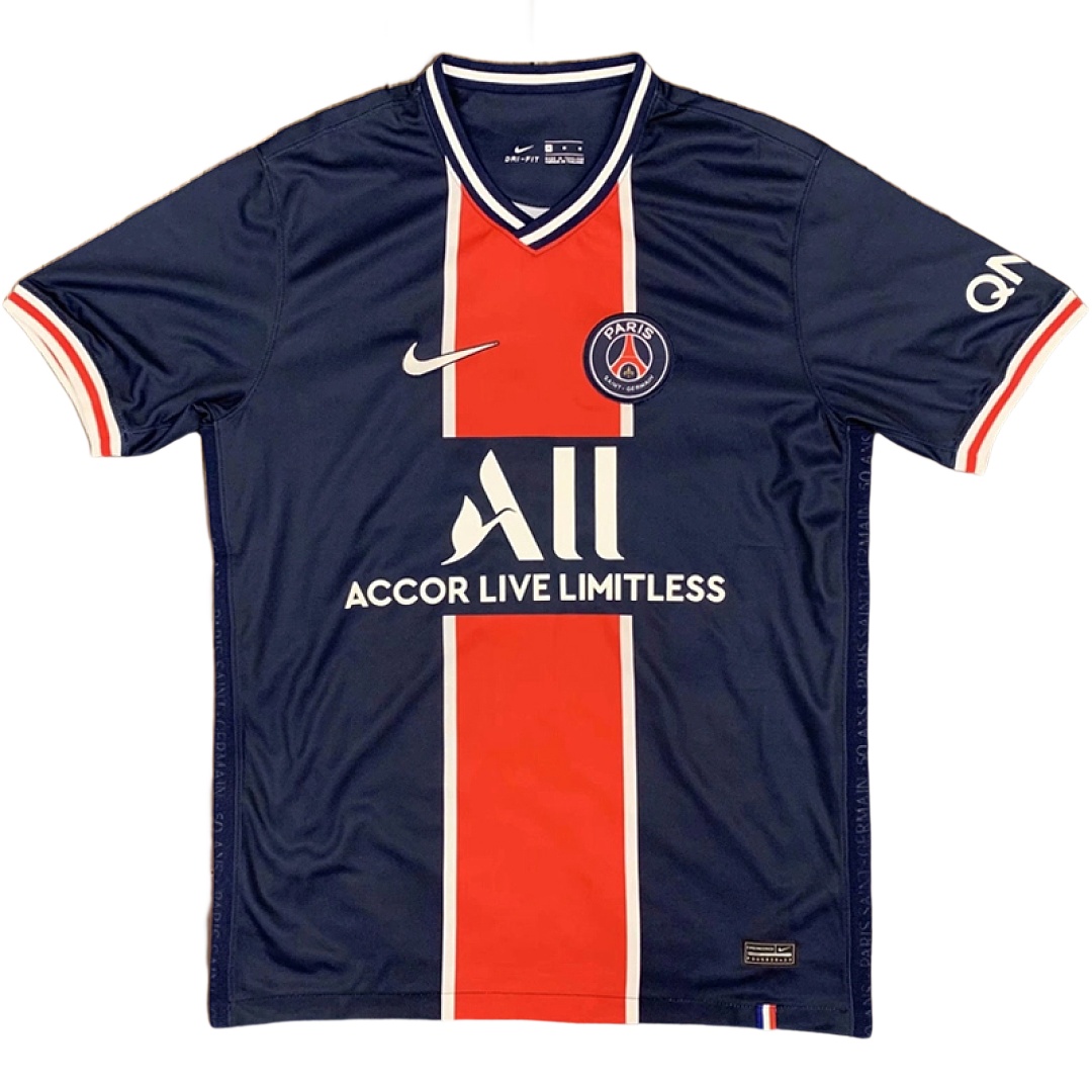 Maillot Rétro Vintage PSG Domicile 2020 2021 PSG 2020–2021 Retro Home Jersey - Front
